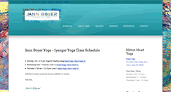 Desktop Screenshot of jannboyeryoga.com